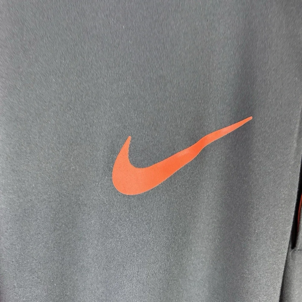 Oklahoma‎ State Cowboys Nike Dri-Fit Polo Gray Orange Mens Large Logo OSU